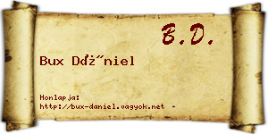 Bux Dániel névjegykártya